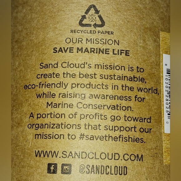 Organic Cotton Sand Cloud Beach Towel Thin Lightweight Sei Whale Tail - Picture 6 of 7